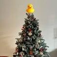 thumbnail image 2 of Sylvtty Christmas Duck Tree Topper Yellow Duck Figurine with Spring Xmas Tree Top Decoration for Indoor Outdoor Holiday Party Decor, 2 of 7