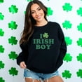 thumbnail image 4 of St. Patrick's Day Sweatshirt, I Love Irish Boy Green Clover Print, Unisex Pullover, Casual Festive Apparel, Lucky Charm Top Gift, 4 of 7
