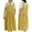 Ginger Yellow, variant on Double Sided Cotton Linen Apron for Women with Pocket, V-neck and Flat-neck Split Pinafore for Kitchen Garden Cooking