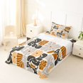 thumbnail image 5 of Homewish Gray Brown Boho Twin Sheets,Vintage Daisy Floral Bedding,3 Pieces,1 Fitted Sheet and 1 Pillowcase, 5 of 6