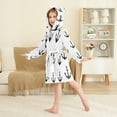 thumbnail image 4 of FORMRS Niños Bathrobe Unisex Hooded Robe Soft Plush Pajamas Sleepwear, Size 10-12T, Anchor Pattern, 4 of 7