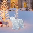 thumbnail image 4 of 11. Inch Chirstmas Lighted Polar Bear Yard Sign Xmas Light Up White Bear Garden Stake Xmas Outdoor Decoration for Pathway Patio Yard Lawn or Indoor Use, 4 of 6