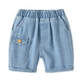 thumbnail image 3 of Dpytoraw Boys Elastic Waist Denim Shorts, Stretchy for Summer Play Blue Size 2-3 Years, 3 of 5
