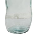 thumbnail image 5 of DecMode 29" Abstract Handmade Spanish Bottleneck Light Blue Recycled Glass Vase, 5 of 13