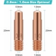 thumbnail image 4 of MIG Contact Nozzle, Welding Contact Tips, 20Pcs Copper Contact Tip for 15AK MIG Welding Torch Consumables(0.8), 4 of 5