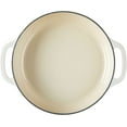 thumbnail image 3 of Lodge EC3CC13 Enamel 3Qt. Casserole, Oyster, 3 Quart, White, 3 of 7