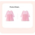 thumbnail image 3 of Emy Dola Little Girl Long Sleeve Tutu Dress Cotton Casual Applique Tulle Dresses Tollder Kids A-line Christams Party Dress, 3 of 9