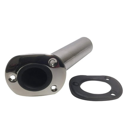 STAINLESS STEEL 304 FISHING ROD HOLDER 9.5 FLUSH MOUNT 30 DEGREES MARINE BOAT