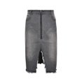 thumbnail image 1 of JDinms Women's High Waisted Jean Skirt Split Front Distressed Denim Dress, 1 of 6