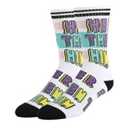 OoohYeah Men's Funny Crew Socks, Novelty Cool Non Binary Socks, Them they, Shoe Size 8-13
