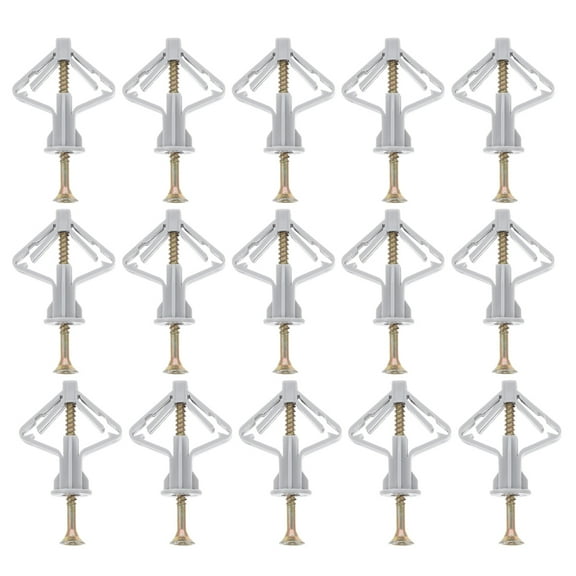 LEORX 50 Sets Butterfly Anchors Screw Set for Securing Fixtures Homeowners Use