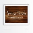 thumbnail image 2 of Family Dressing Rooms Brown Rustic Wood Wedding Party Signs, 2-Pack, 2 of 3