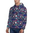 thumbnail image 3 of Pofeuu Underwater Animals Print Mens Casual Hooded Collar Drawstring Hoodies Pullover Sweatshirts Casual Long Sleeve Shirts-Medium, 3 of 7