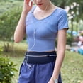 thumbnail image 3 of Riñonera para teléfono móvil, equipo deportivo de alta gama ajustado para hombres y mujeres, cinturón de fitness ultrafino impermeable, color gris, 3 of 5