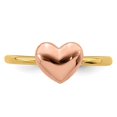 thumbnail image 2 of 14K Rose Pink and Yellow Gold Polished Heart Ring, 2 of 5