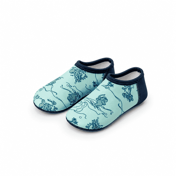 Baby Boys and Girls Swim Water Shoes Barefoot Socks Blue