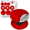 Decal Style Vinyl Skin Wrap 3 Pack for PopSockets Solids Collection Red (POPSOCKET NOT INCLUDED) by WraptorSkinz