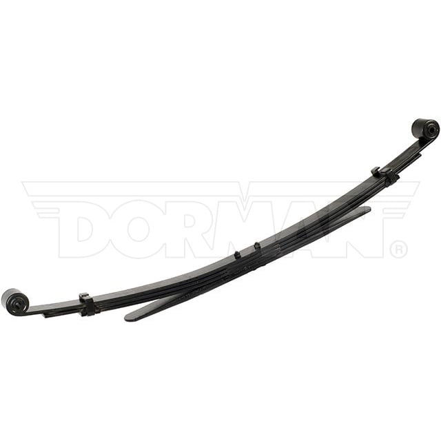 Dorman Leaf Spring 34-1659 OE Solutions; OE Replacement; Steel; 2800 Pounds Load Capacity; 4 Leaf; With Black Bushing