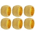 thumbnail image 5 of Rangeene Handmade Bohemian Finely Beaded Napkin Rings Set Gold Set of 4, 5 of 5