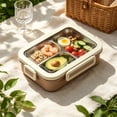 thumbnail image 5 of Bento Box Lunch Box 3 Compartment Snack Containers Reusable Meal Prep Container With Tableware for Home Travel Work Picnic Teenager Microwave Dishwasher Safe, 5 of 6