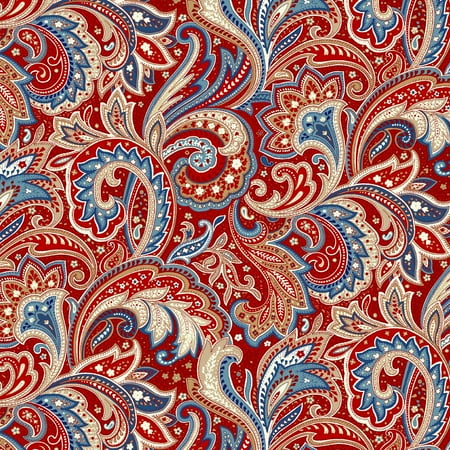 paisley fabric floral cotton yard laurens walmart