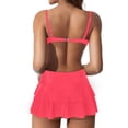 thumbnail image 4 of Sngxgn Women's High Waisted Bikini Sets Two Piece Swimsuits High Cut Bathing Suits(Hot Pink,L), 4 of 9