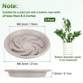 thumbnail image 3 of Uxcell 2-Pack Bandejas para Plantas, 6.3 Pulgadas ID Anti-Raíz Resina Bandejas para Macetas para Interiores/Exteriores, Bandeja de Goteo para Macetas [8.3 Pulgadas OD, Gris Blanco], 3 of 6