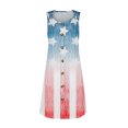 thumbnail image 4 of Women's Tank Style Sundress, Sleeveless Summer Dress with Patriotic Design, Lightweight Outfit for Fireworks Nights and BBQs,Light Blue XL, 4 of 5