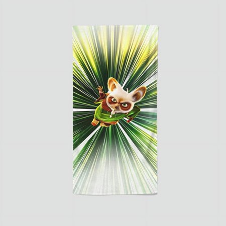 Kung Fu Panda 4 offers a single-sided towel with a unique design, a great gift for fans. Suitable for gym, yoga, boxing, and sunbathing, it measures 13.8"x28.7".