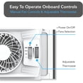 thumbnail image 3 of Comfort Zone Triple Window Fan with Adjustable Thermostat | 3-Speed High-Velocity Cooling | Horizontal or Vertical Manual Control | Fits Double Hung Windows (Min 25" x 8") | Fully Assembled | White, 3 of 8