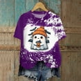 thumbnail image 2 of Women Graphic Tees Cartoon Printed Round Neck Short Sleeve T Shirt Halloween T Shirt Tops, 2 of 6
