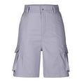 thumbnail image 5 of jobturf Mens Cargo Shorts Casual Stretch Elastic Waist Drawstring Summer Beach Short 7 inch Inseam Lounge Shorts with Pockets, 5 of 5