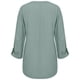 thumbnail image 4 of Blusa de lino blusa de mujer túnica blusa de cuello en V camisa de manga larga, 4 of 6