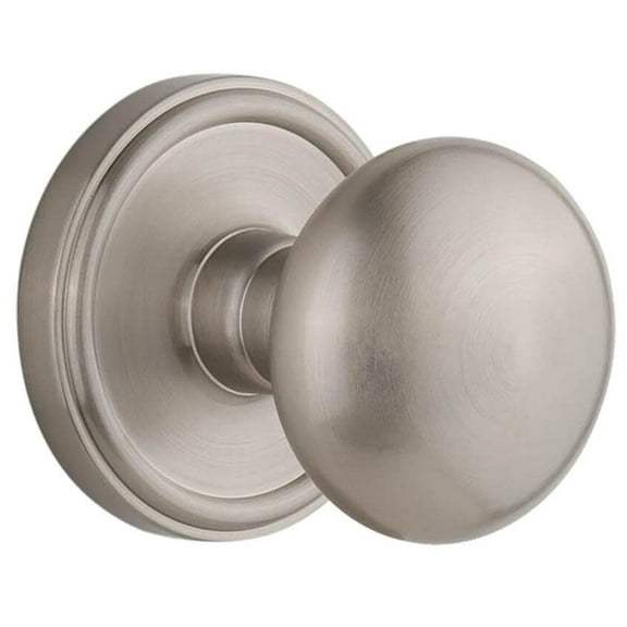 Grandeur Geofav_Psg_234_Cs Fifth Avenue Solid Brass Passage Door Knob Set - Nickel