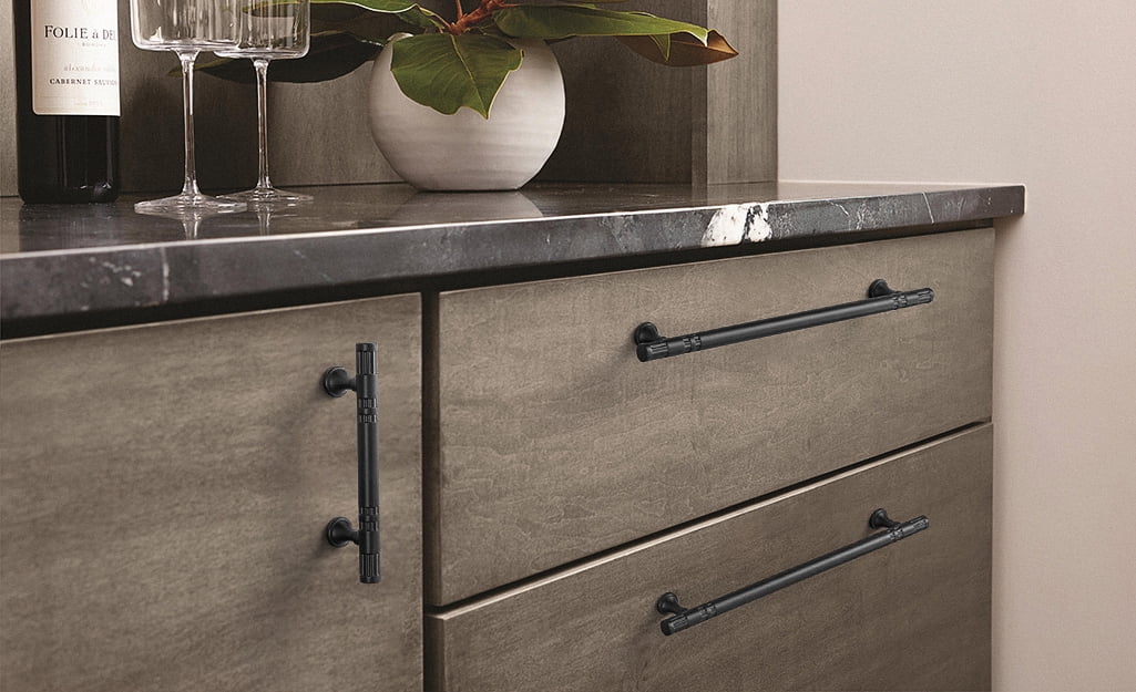 Goo-Ki Matte Black Cabinet Handles of 7.6''(192mm) Hole Center, Zinc Alloy Cabinet Pulls for Drawer,Dresser,Cupboard Wardrobe Cabinet,6 Pack