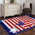 thumbnail image 3 of Area Rugs 2.7'x5', Independence Day Carpet for Living Room Bedroom Dining Room, American Flag Patriotic Star Red Striped Throw Kitchen Rugs Non Slip Washable Rectangle Indoor Outdoor Rugs, 3 of 8