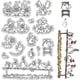 thumbnail image 1 of Sellos postales reutilizables de silicona transparente con diseño de gallinas de dibujos animados., 1 of 9