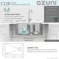 thumbnail image 6 of Azuni Undermount 28" Stainless Steel Single Bowl Kitchen Sink with 2 accs C128, 6 of 12