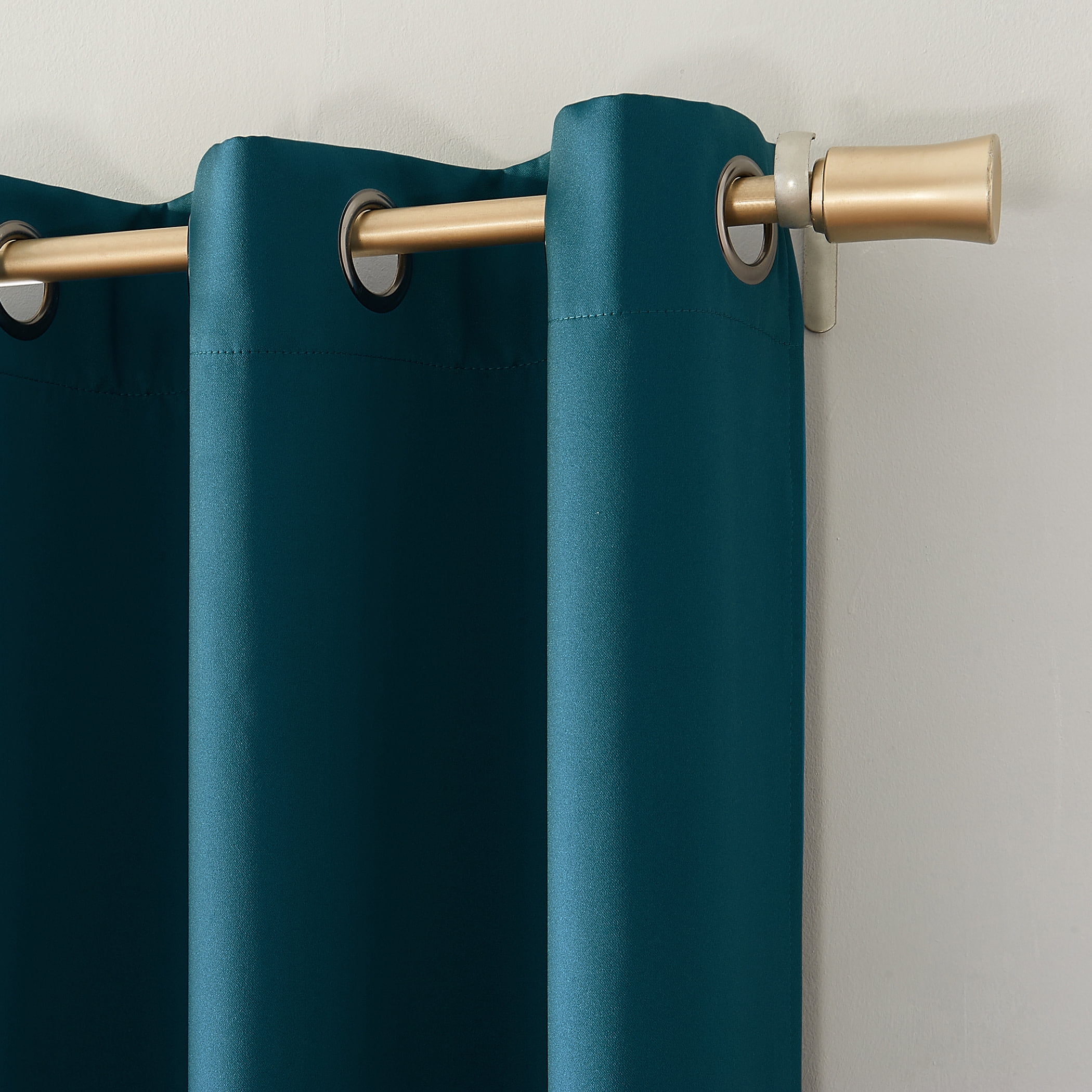 Sun Zero Oslo Extreme 100% Blackout Grommet Curtain Panel, 52"X84", Teal, 1-Piece Single Panel