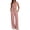 Pink, variant on Two Piece of Workouts Outfits Plus Size Solid-Color Casual Vacation Relaxed Style With Pockets Short Sleeve Neck Blouses Shirts Sets