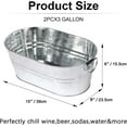thumbnail image 6 of Galvanized Tub Beverage Tubs, 2pcs Metal Ice Buckets for Cocktail Bar 3 Gallon Wine Beer Drink Buckets with Handles Large Tub Cooler Mimosa Bar Supplies Ice Bucket for Parties (Galvanized), 6 of 6