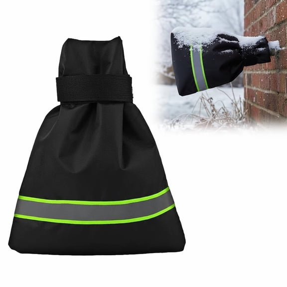 PPKVUFD 1Pack Outdoor Faucet Covers for Winter, Pro 7.09" W x 8.66" H Outdoor Water Faucet Cover Socks for Winter Freeze Protection Pipe Insulation Reusable Waterproof Insulated Spigot backflow Cover