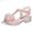 Pink, variant on Children Shoes Fashion Thick Soles With Diamond Butterfly Sandals Summer Open Toe Student Dance Princess Shoes Girls Sandals Size 13