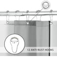 thumbnail image 6 of KOETAR Grey and White Geometric Polyester Shower Curtain, 72" x 72" Waterproof, 6 of 6