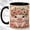 Black, variant on Rose Crown Baby Pig Coffee Mug, Floral Animal Mug, Ceramic 11 oz