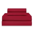 thumbnail image 4 of Soft Lightweight Brushed Cotton Blend Pillowcases – 2-Pack Standard – Red, 4 of 11