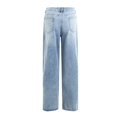 thumbnail image 5 of Mepaouo Wide Leg Jeans Woman Stretchy Pull on Baggy Denim Pants High Waisted Casual Trousers(Blue,L), 5 of 8