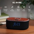 thumbnail image 2 of Alarm Clock Bluetooth FM Radio: 10W Stereo Sound Speaker - Fast Wireless Charging for iPhone Samsung - Dimmable Clock Radio for Bedroom, 2 of 8