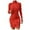 Orange, variant on UJNDER Sweater Dresses for Women Women's Sweater Dress Turtleneck Split Hem Red M