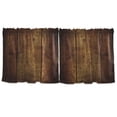 thumbnail image 7 of Yayeee Kitchen Curtains Tier Set of 2 Light Filtering 57"x36" Over Sink Window Panels, Wood Grain, 7 of 7